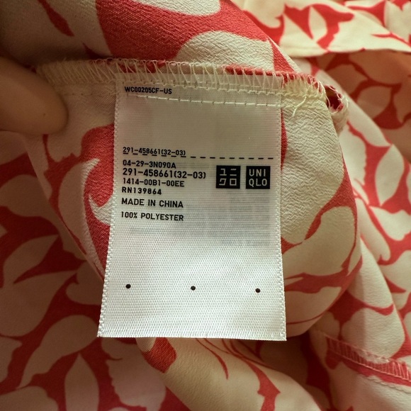 UNIQLO Size-S Floral Sleeveless Dress - Red and White - Picture 9 of 10